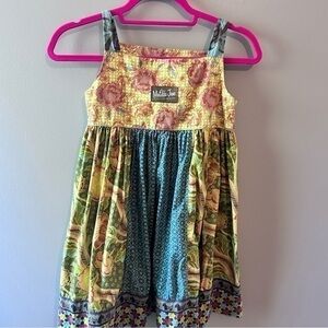 Matilda Jane You & Me Patchwork Knot Dress Scotty Dog Trim Girls 10